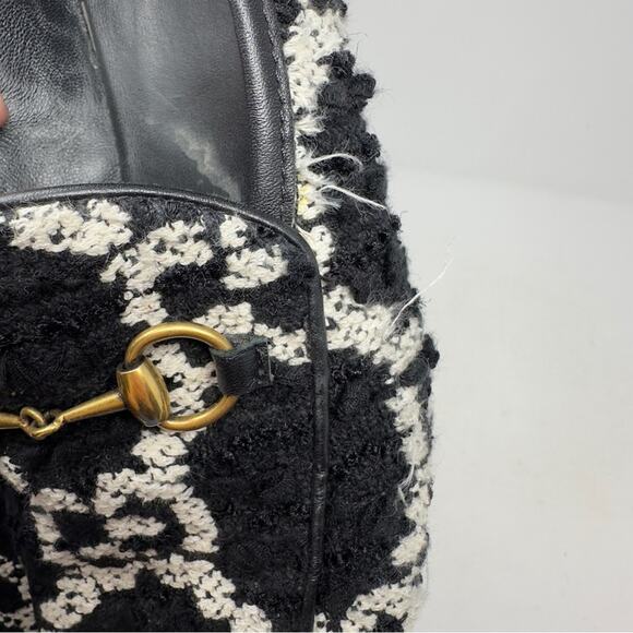 Gucci Jordaan Horsebit GG Tweed Loafers Womens Size 37 - Picture 9 of 12